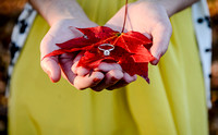 fall ring photo idea, ring on the leafs.